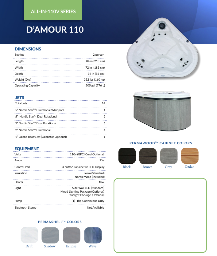 Clearence Nordic 110V D'Amour